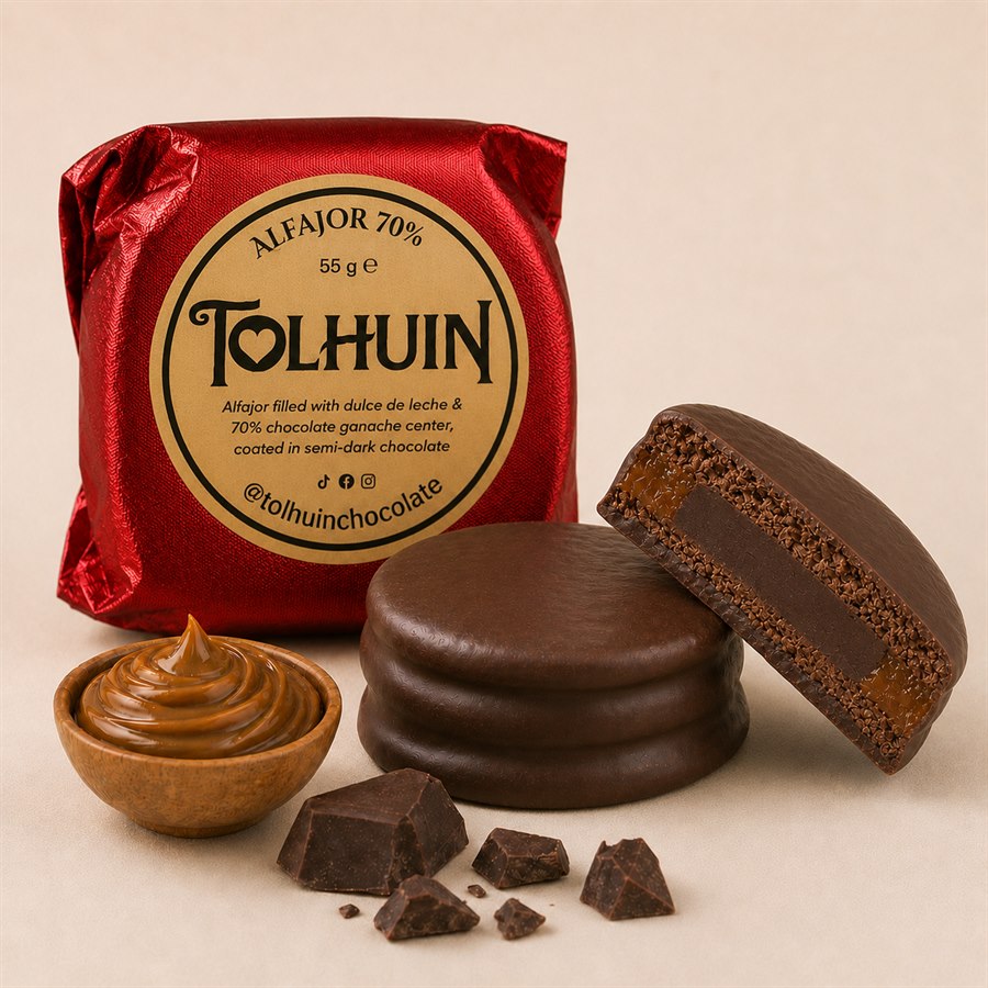 70% Cacao alfajor
